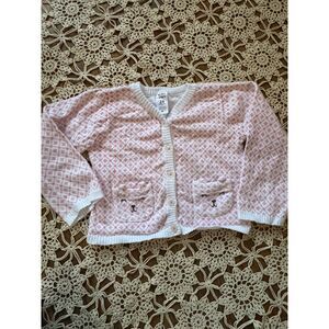 Carter's Pink Floral Pattern Baby Cardigan Sweater‎ Button-Front 24M